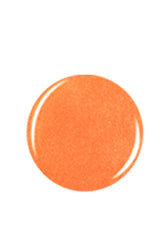 Vector blank glittery orange badge lay in white color background